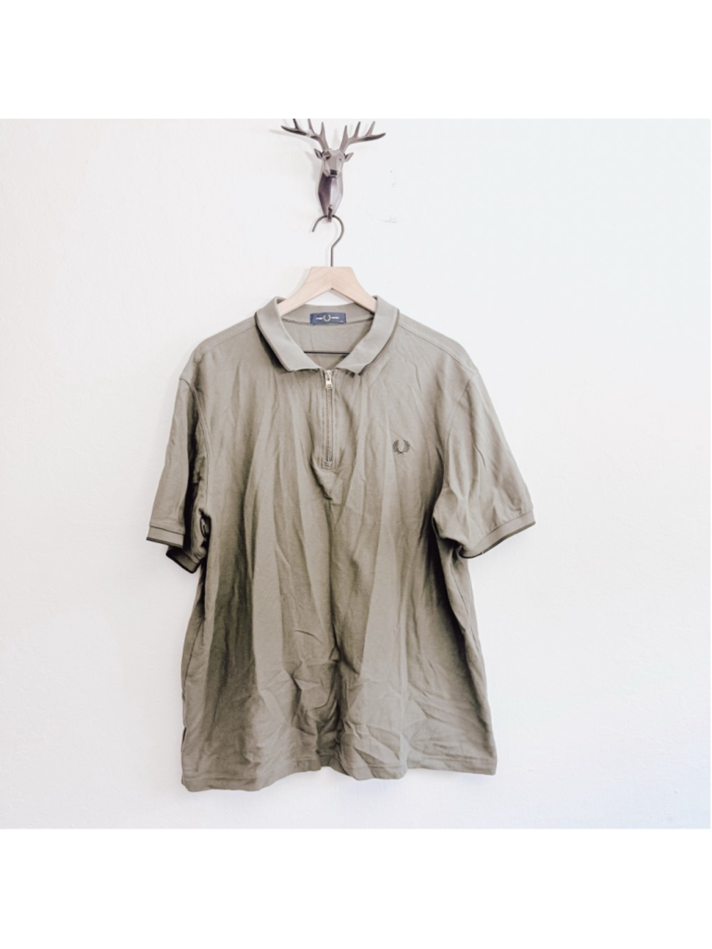 Fred Perry Men's Green Polo Shirt Size XXL